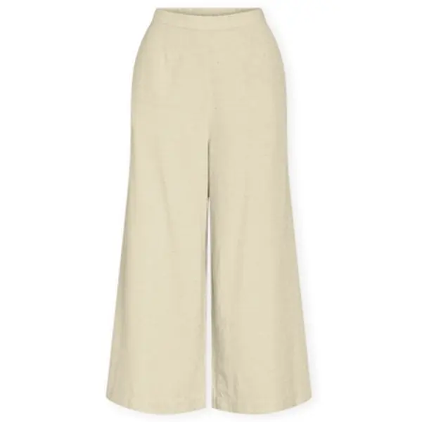 Vila Vila  Hlače Prisilla Trousers - Super Light Natural Melange  Vila