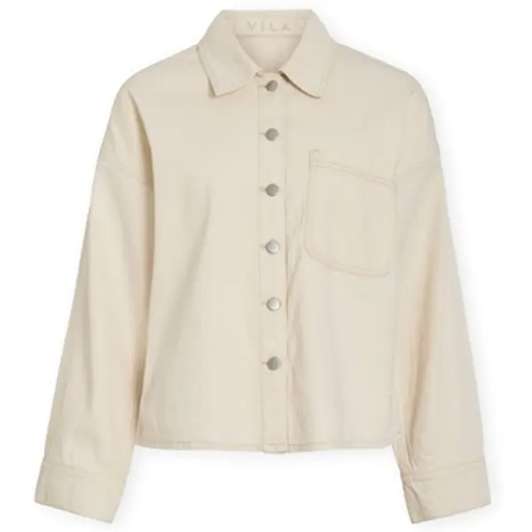 Vila Vila  Kaputi Maj Denim Jacket - Ecru  Vila