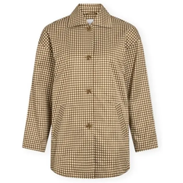 Vila Vila  Kaputi Peary Check Jacket - Snow White/Tapenade  Vila