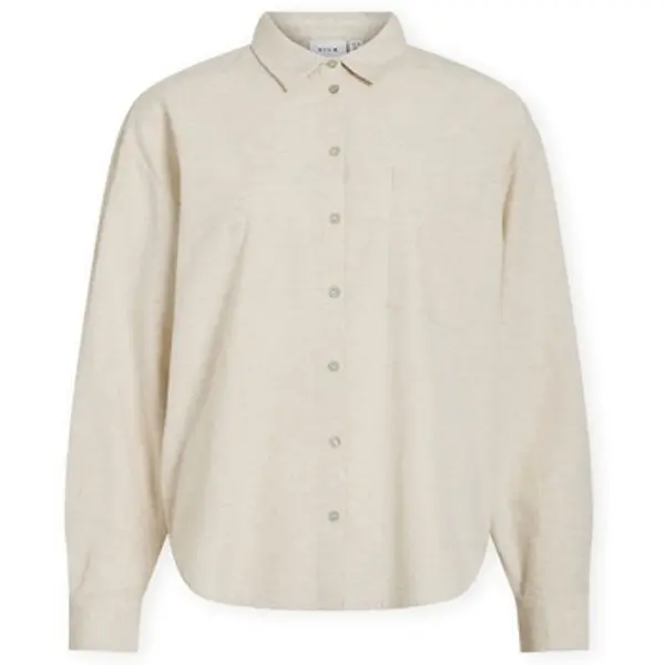 Vila Vila  Košulje i bluze Noos Prisilla Loose Shirt - Super Light Natural Melan  Vila