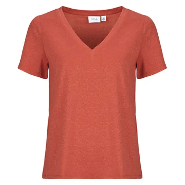 Vila Vila  Majice kratkih rukava VILUXI GLITTER V-NECK  Vila