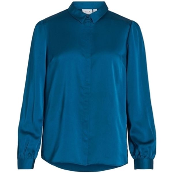 Vila Vila  Topovi i bluze Noos Ellette Satin Shirt - Moroccan Blue  Vila
