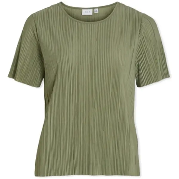 Vila Vila  Topovi i bluze Noos Top Plisa - Oil Green  Vila