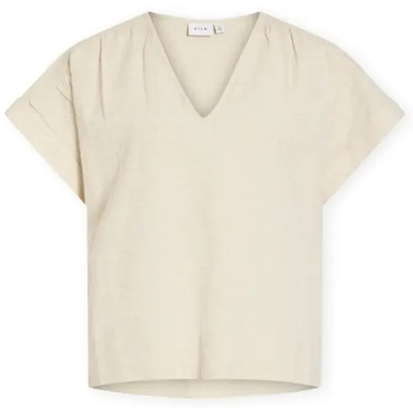 Vila Vila  Topovi i bluze Top Prisilla V-Neck - Super Light Natural Melange  Vila
