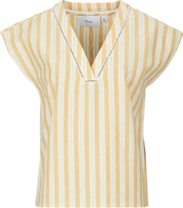 Vila Vila  Topovi i bluze VISELDIA V-NECK S/S TOP  Vila