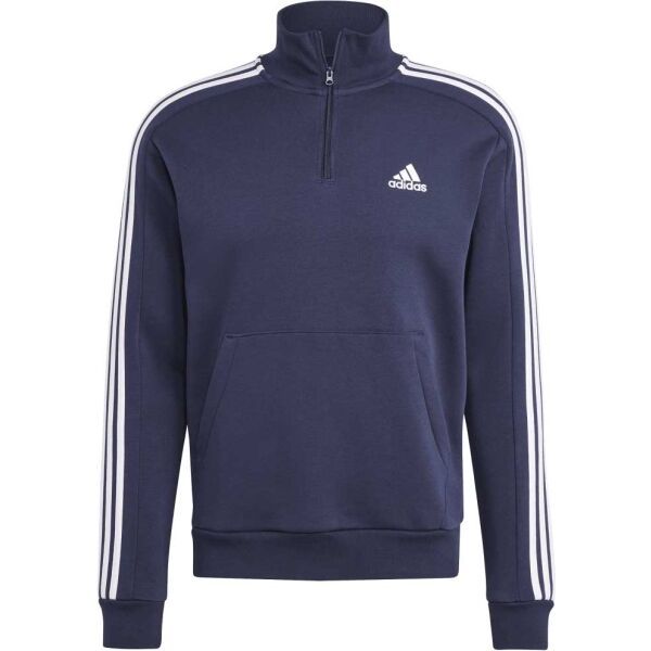 adidas adidas 3S FL 1/4 Z Muška majica, tamno plava, veličina