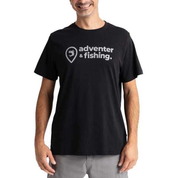 ADVENTER & FISHING ADVENTER & FISHING COTTON SHIRT BLACK Muška majica, crna, veličina