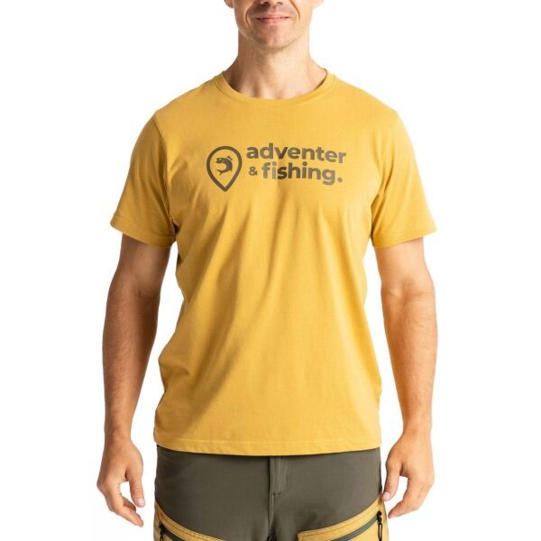ADVENTER & FISHING ADVENTER & FISHING COTTON SHIRT SAND Muška majica, smeđa, veličina