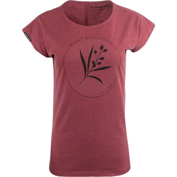 ALPINE PRO ALPINE PRO RYRA Ženska majica, boja vina, veličina