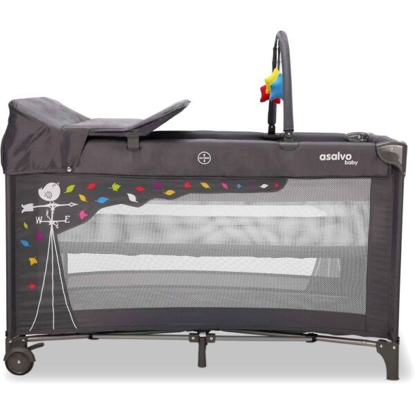 ASALVO ASALVO COMPLET Prijenosna dječja ležaljka, siva, veličina