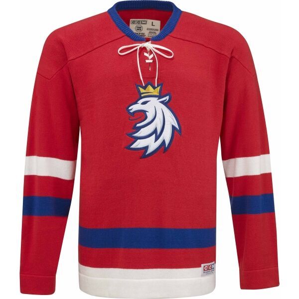 CCM CCM FLAG VINTAGE SWEATER TEAM CZECH Pánský svetr, crvena, veličina