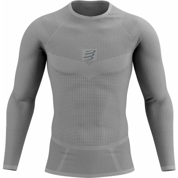 Compressport Compressport ON/OFF BASE LAYER LS TOP M Pánské funkční triko, siva, veličina