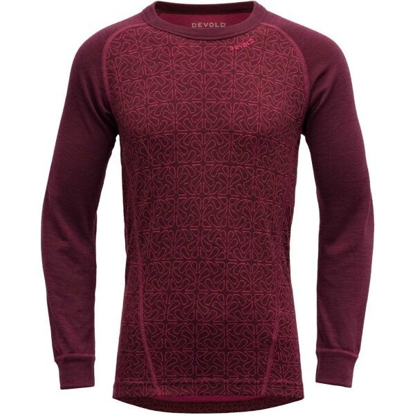 Devold Devold DUO ACTIVE MERINO SHIRT JR Dječja termo majica, boja vina, veličina