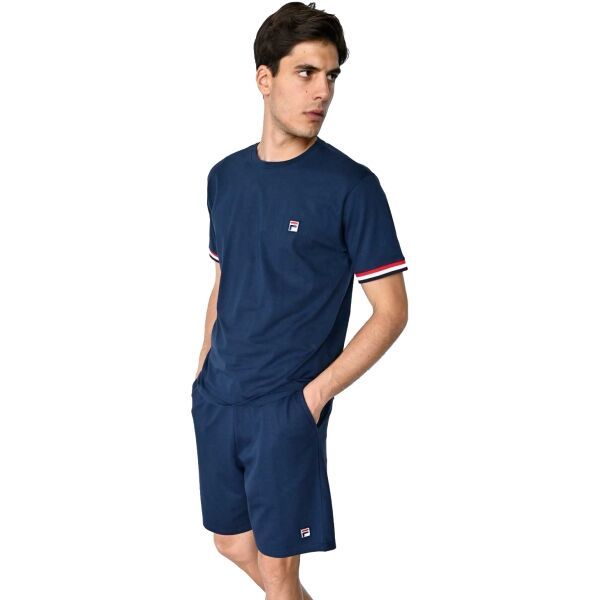 Fila Fila JERSEY STRETCH SS T-SHIRT FRENCH TERRY HORTS PYJAMAS M Muška pidžama, tamno plava, veličina