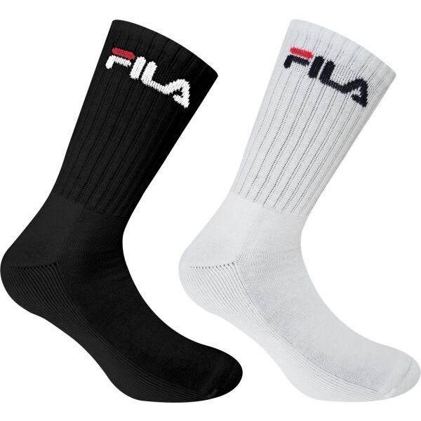 Fila Fila NORMAL PLAIN HALF TERRY 2 PCS Sportske čarape, crna, veličina