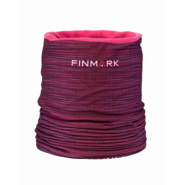 Finmark Finmark MULTIFUNCTIONAL SCARF WITH FLEECE Multifunkcionalni šal, boja vina, veličina