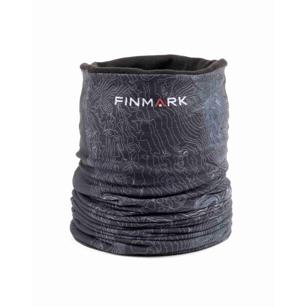 Finmark Finmark MULTIFUNCTIONAL SCARF WITH FLEECE Višenamjenski šal, tamno siva, veličina