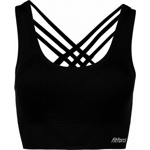 Fitforce Fitforce GEMA Ženski bešavni sportski grudnjak, crna, veličina
