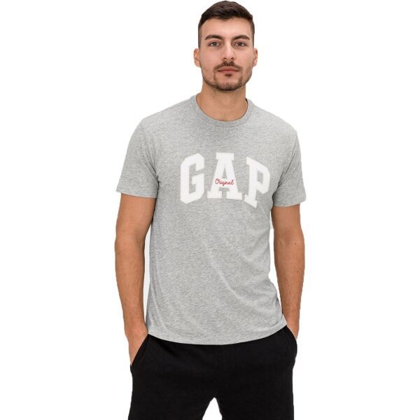 GAP GAP V-LOGO ORIG ARCH Pánské tričko, siva, veličina