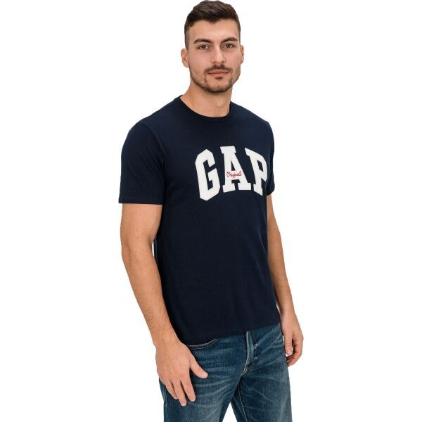 GAP GAP V-LOGO ORIG ARCH Pánské tričko, tamno plava, veličina