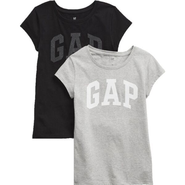 GAP GAP V-SS LOGO GRPH T XLS 2PK Majica za djevojčice, crna, veličina