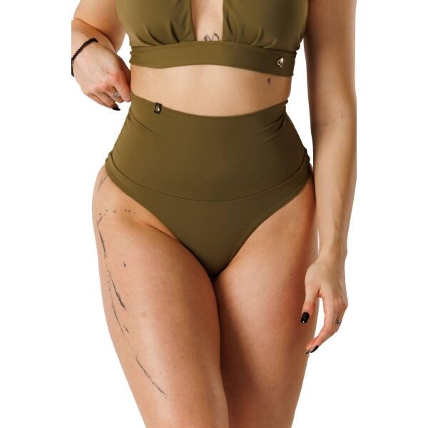 GOLDBEE GOLDBEE SHAPEWEAR SWIMWEAR BOTTOMS Zatezajući donji dio ženskog kupaćeg kostima, tamno zelena, veličina