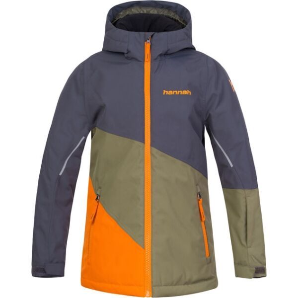 Hannah Hannah KIGALI JR Dětská membránová lyžařská bunda, tamno siva, veličina