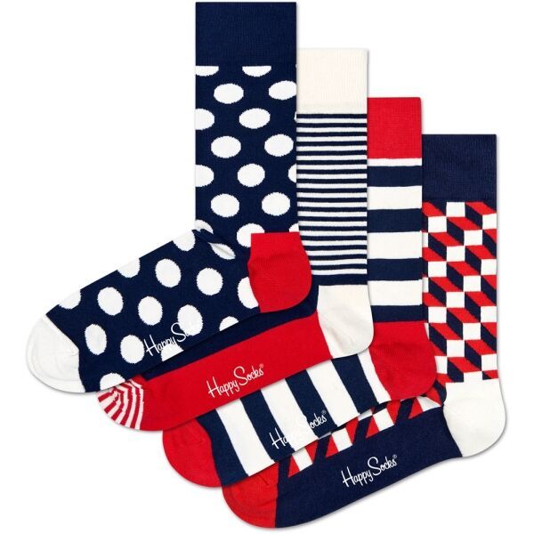 HAPPY SOCKS HAPPY SOCKS CLASSIC NAVY GIFT SET 4P Klasične čarape, crna, veličina