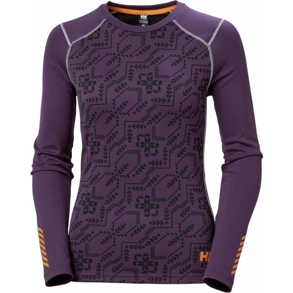 Helly Hansen Helly Hansen W LIFA ACTIVE GRAPHIC CREW Ženski funkcionalni osnovni sloj, boja vina, veličina