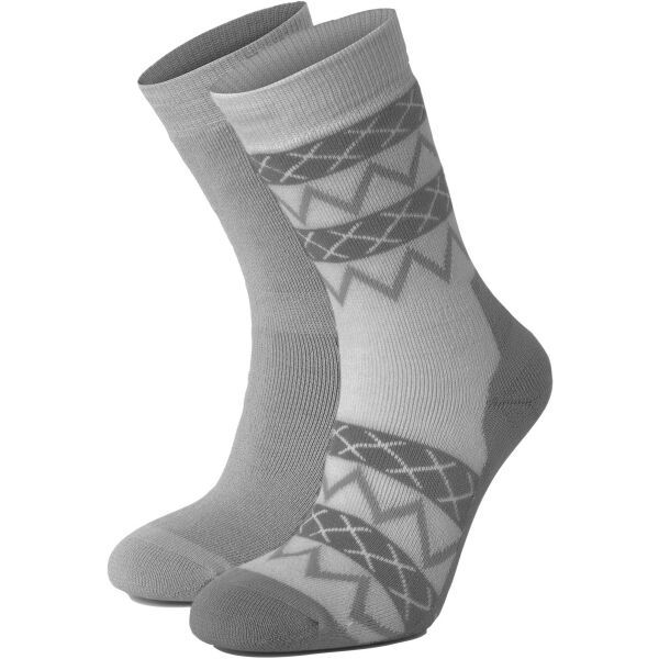 JOHAUG JOHAUG WOOL SOCKS 2PK Ženske vunene čarape, tamno siva, veličina