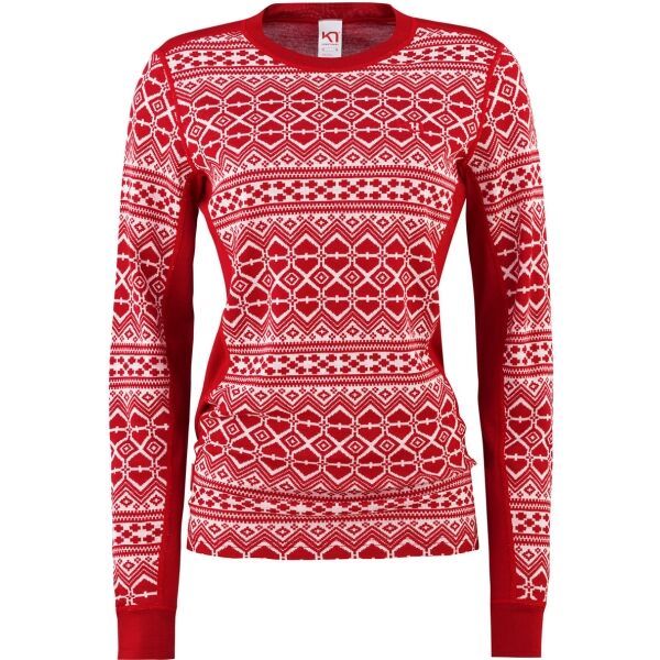 KARI TRAA KARI TRAA HJERTE LS Ženska funkcijska majica, crvena, veličina