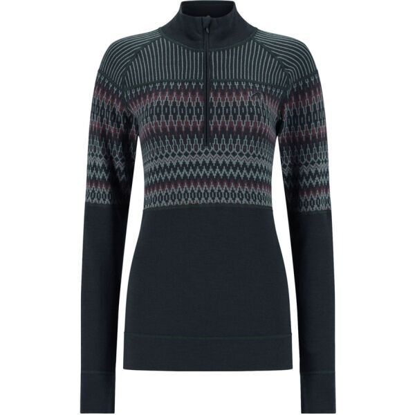 KARI TRAA KARI TRAA SILJA Ženska merino funkcijska majica s dugačkim rukavima, tamno siva, veličina