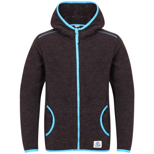 Lewro Lewro KELL Dječja majica s kapuljačom od flisa, crna, veličina