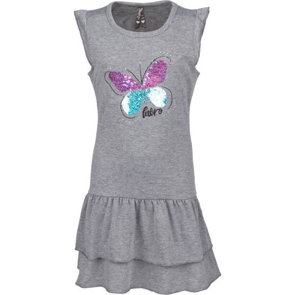 Lewro Lewro TOTTA Haljina s volanima za djevojčice, siva, veličina