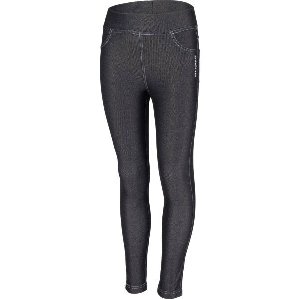 Lotto Lotto KAY Tajice za djevojčice s izgledom trapera, crna, veličina