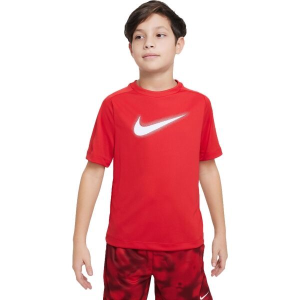 Nike Nike DF MULTI+ SS TOP HBR Majica za dječake, crvena, veličina