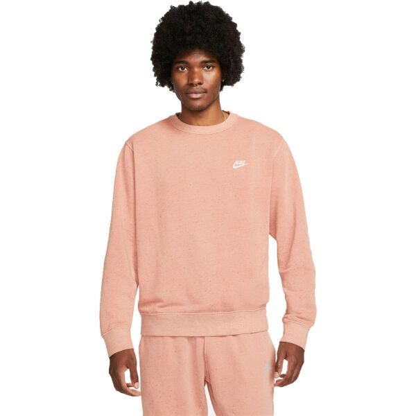 Nike Nike NK CLUB+ BB CREW REVIVAL Muška trenirka, gornji dio, boja lososa, veličina