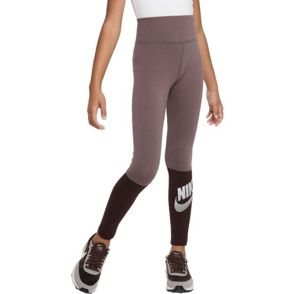 Nike Nike NSW FAVORITES HW LEGGING DNC Tajice za djevojčice, smeđa, veličina