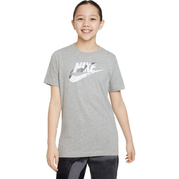 Nike Nike NSW TEE CLUB CAMO Majica za djevojčice, siva, veličina