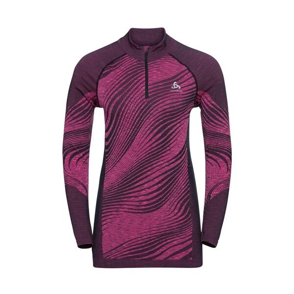 Odlo Odlo BL TOP HALF ZIP BLACKCOMB ECO W Ženska funkcionalna majica, ružičasta, veličina
