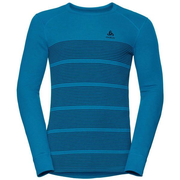 Odlo Odlo L/S CREW NECK GOD JUL PRINT Muška funkcionalna majica, plava, veličina