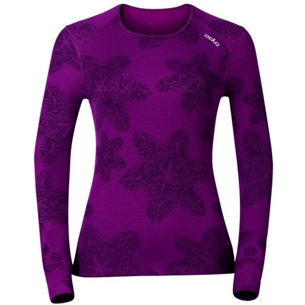 Odlo Odlo L/S CREW NECK GOD JUL PRINT WIN Ženska funkcionalna majica, ljubičasta, veličina