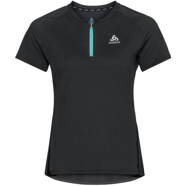 Odlo Odlo W AXALP TRAIL T-SHIRT CREW NECK S/S 1/2 ZIP Ženska majica, crna, veličina