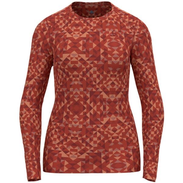 Odlo Odlo W BL TOP ACTIVEWARM ECO GRAPHIC Ženska funkcionalna majica, crvena, veličina