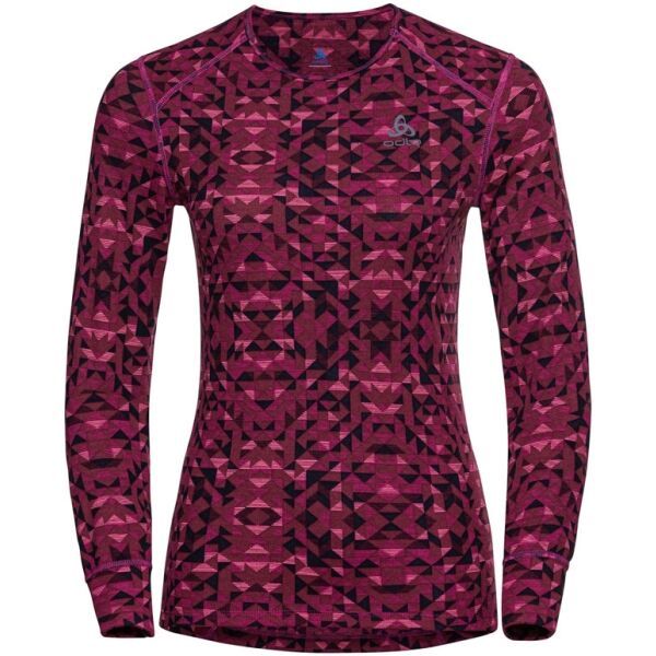 Odlo Odlo W BL TOP ACTIVEWARM ECO GRAPHIC Ženska funkcionalna majica, ružičasta, veličina