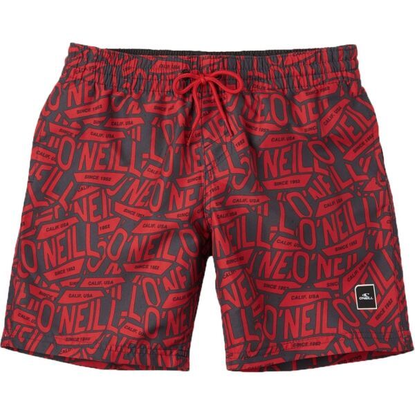 O'Neill O'Neill STICKERPRINT SHORTS Kupaće gaće za dječake, boja vina, veličina