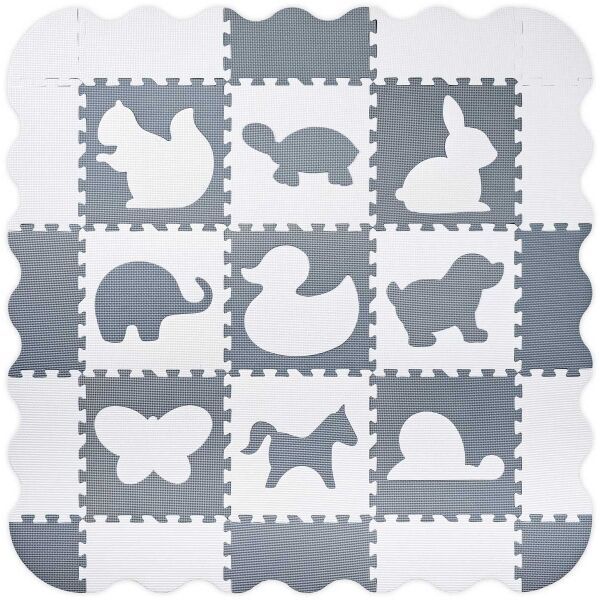 PLASTICA PLASTICA FOAM PUZZLE Pjenaste puzzle, siva, veličina