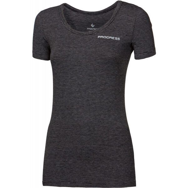 PROGRESS PROGRESS ARGILA Ženska majica kratkih rukava od bambusa, crna, veličina
