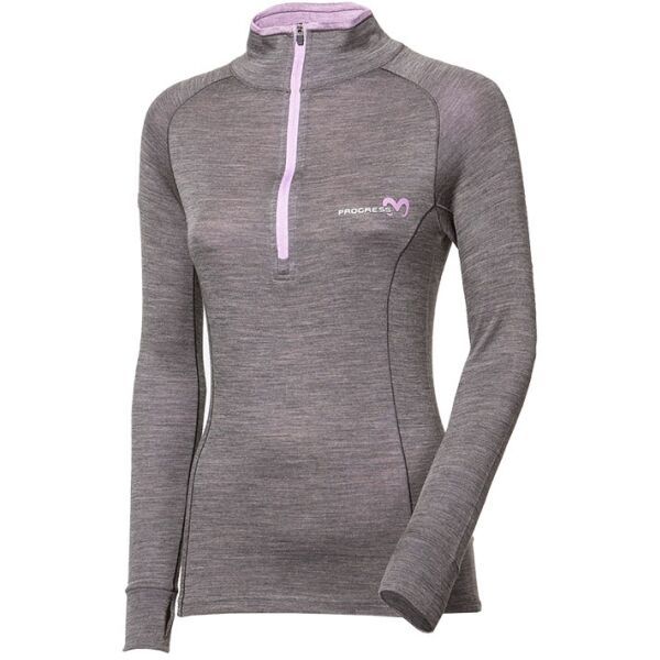 PROGRESS PROGRESS MB TRZZ Ženska termo dolčevita s kratkim patentnim zatvaračem, tamno siva, veličina