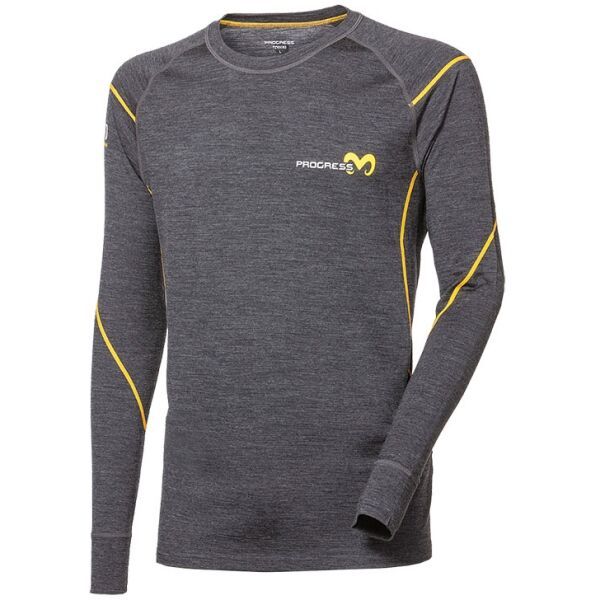 PROGRESS PROGRESS MERINO LS-M Muška funkcionalna Merino majica dugih rukava, siva, veličina